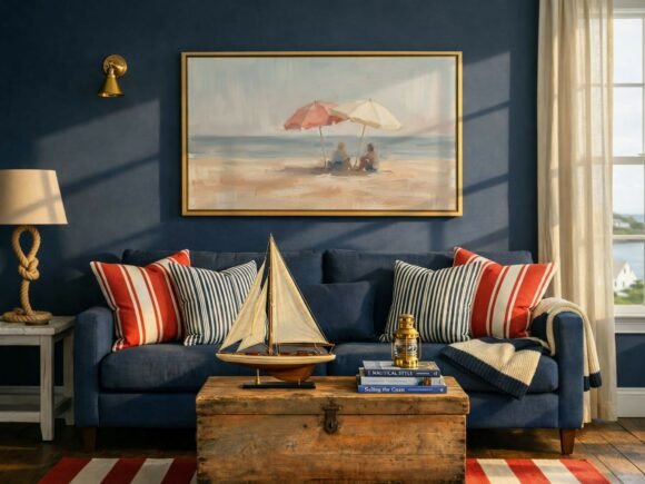 Horizontal Gold Frame Nautical Mockup Grafica Cornici e Poster Di Mockups Of Imaginations