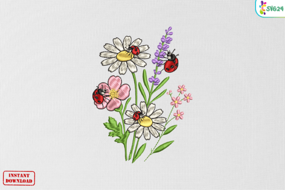Ladybug Wildflower Garden Bloom