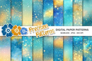 Lemon Blue Glitter Gradient Background Graphic by Precision Patterns ...