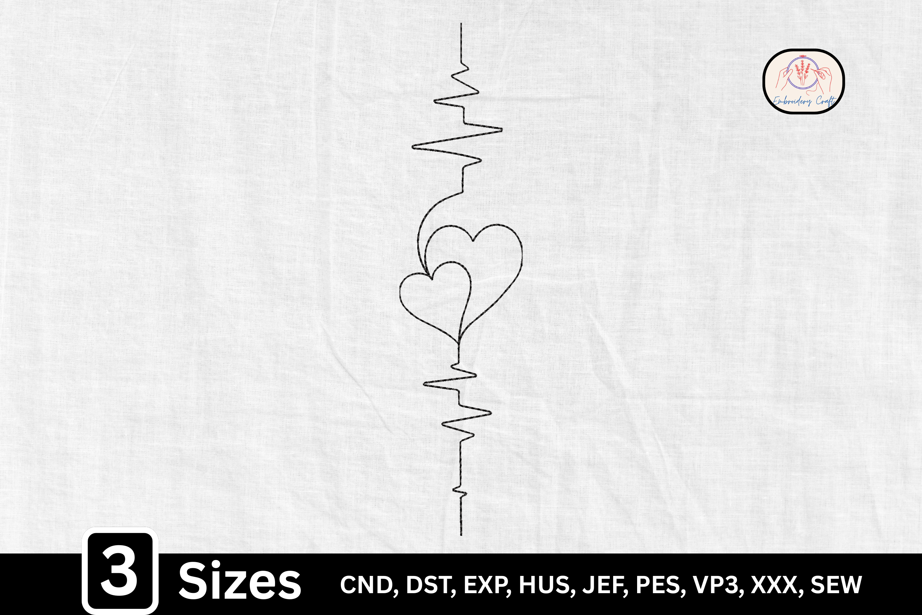 Love ECG Line Art Heartbeat Heart