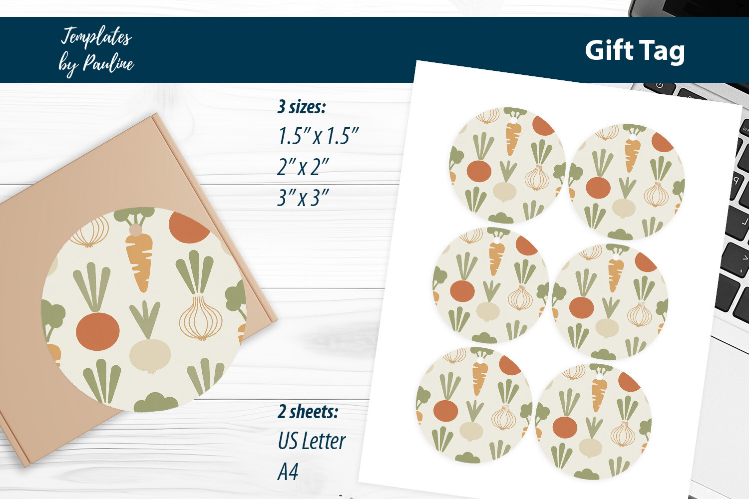 Minimal Gift Basket Tags