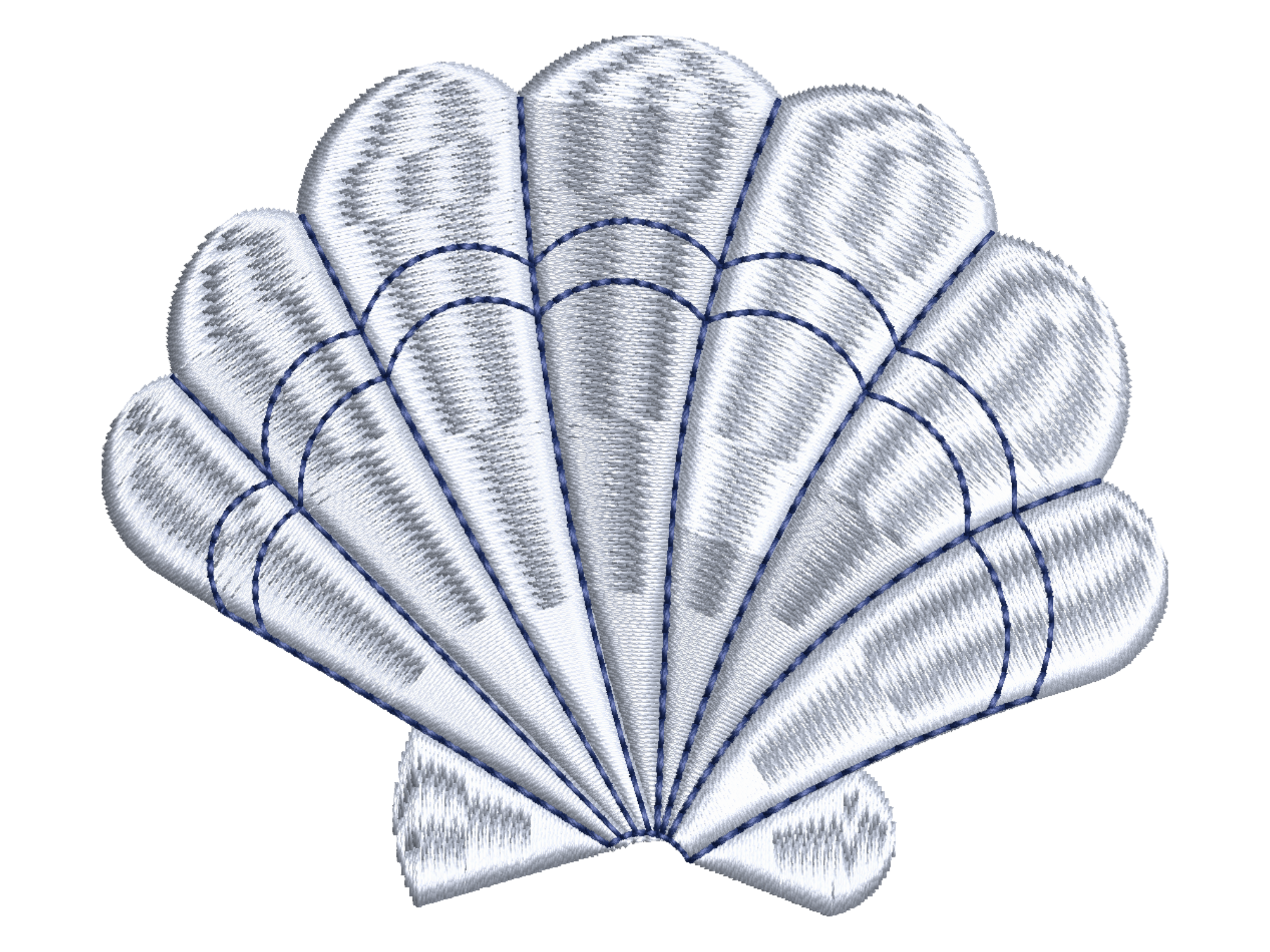 Minimal Shell Embroidery
