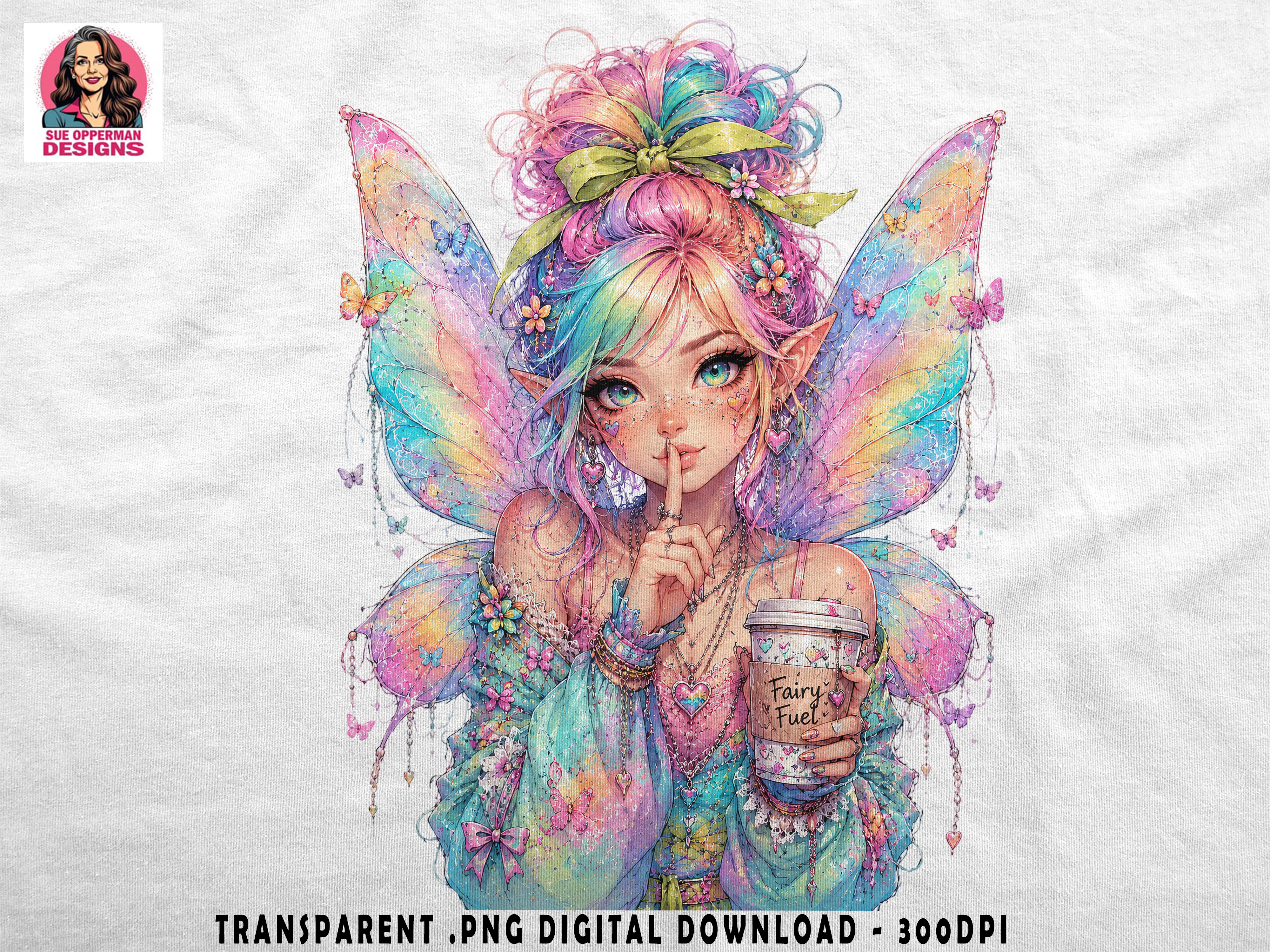 Pastel Fairy Girl | Whimsical PNG Graphic by Sue Opperman Designs ...