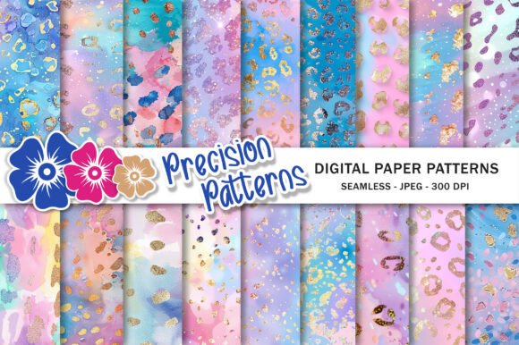 Preview of Pastel Leopard Print Glitter Background