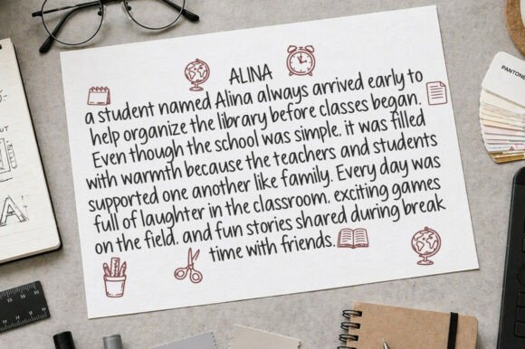 Private Student Font PNG with transparent background - Preview 3