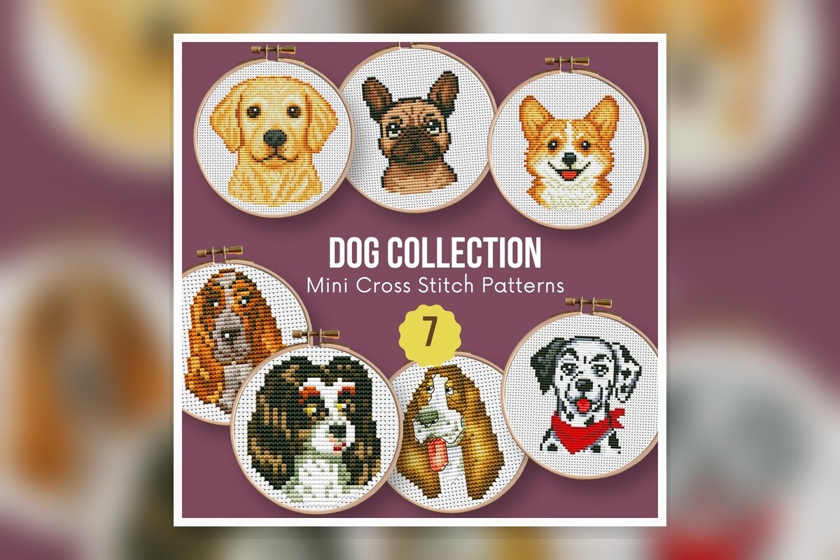 SET-Dogs-01-7 Cross Stitch Pattern PDF