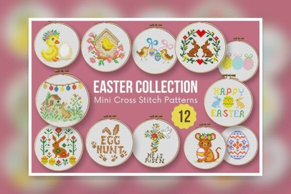 SET-Easter-01-12 Cross Stitch Pattern PD