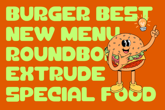 Saro Food Font PNG with transparent background - Preview 1