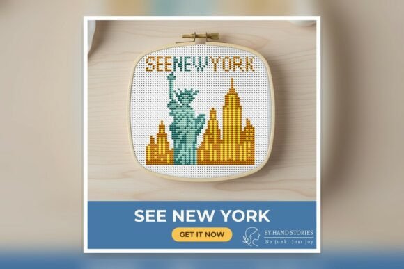 See New York Cross Stitch Pattern PDF
