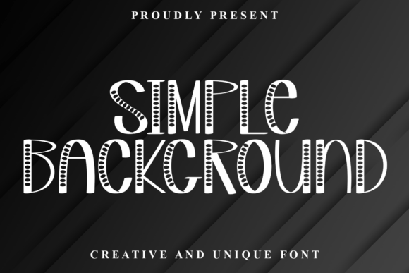 Simple Background Display-Schriftarten Schriftart Von Robbots stores