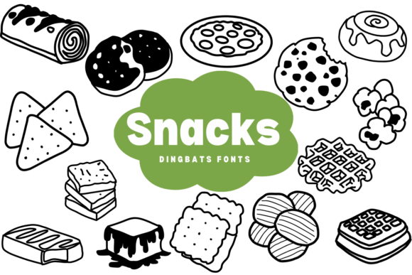 Snacks Dingbats Font By Suphitchaya