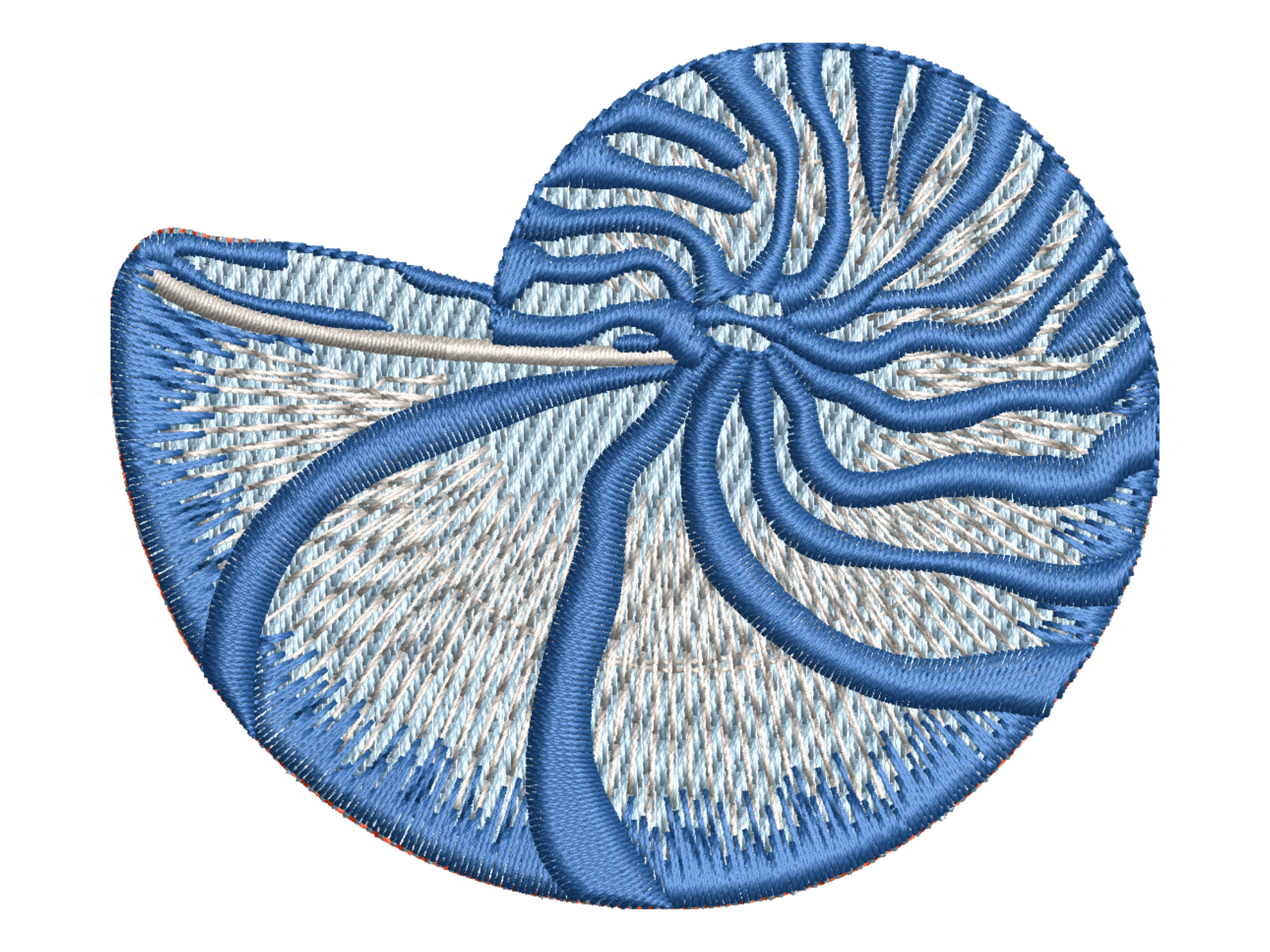 Spiral Seashell Embroidery