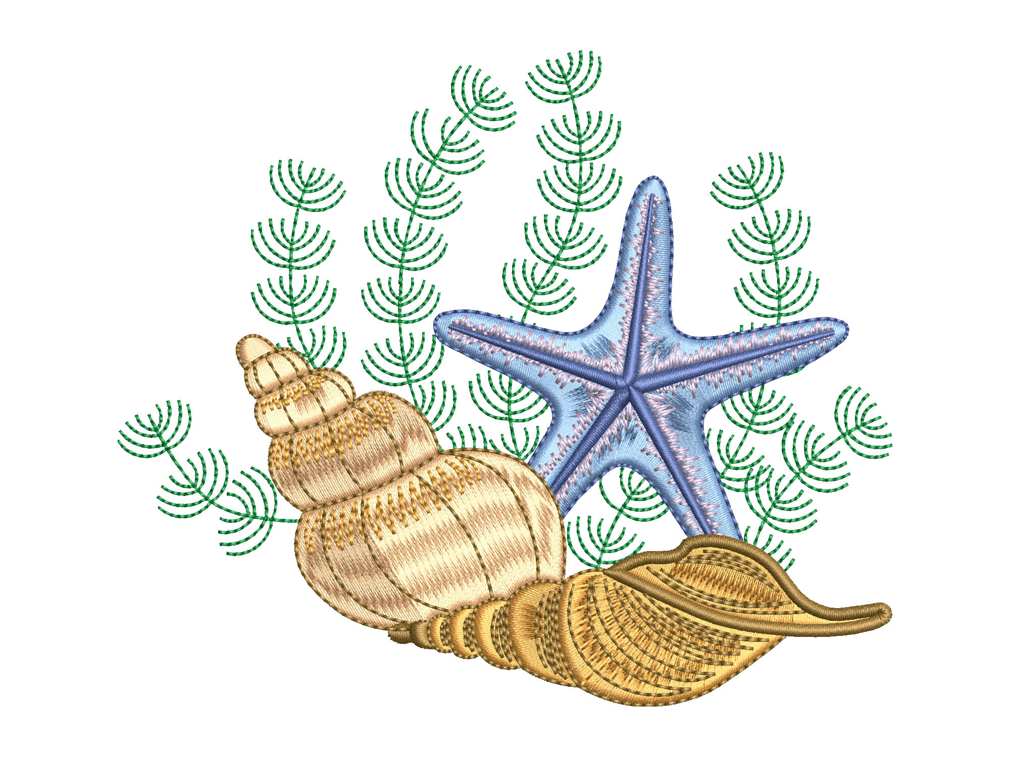 Starfish Shell Embroidery