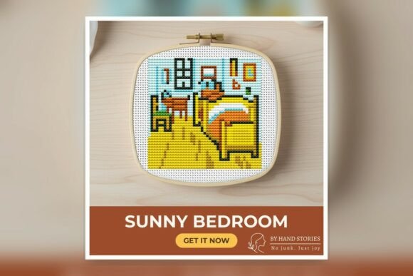 Sunny Bedroom Cross Stitch Pattern PDF