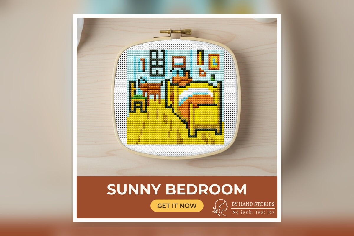 Sunny Bedroom Cross Stitch Pattern PDF