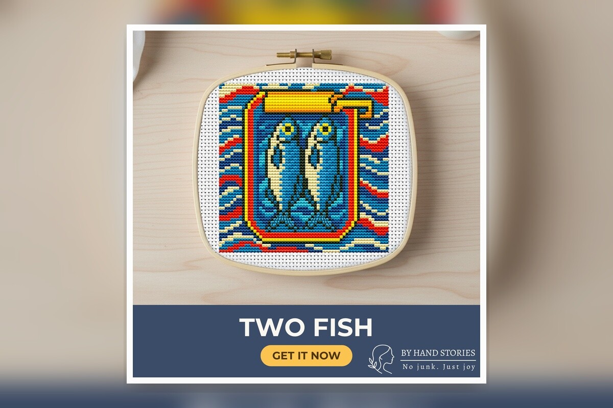 Two Fish Cross Stitch Pattern PDF