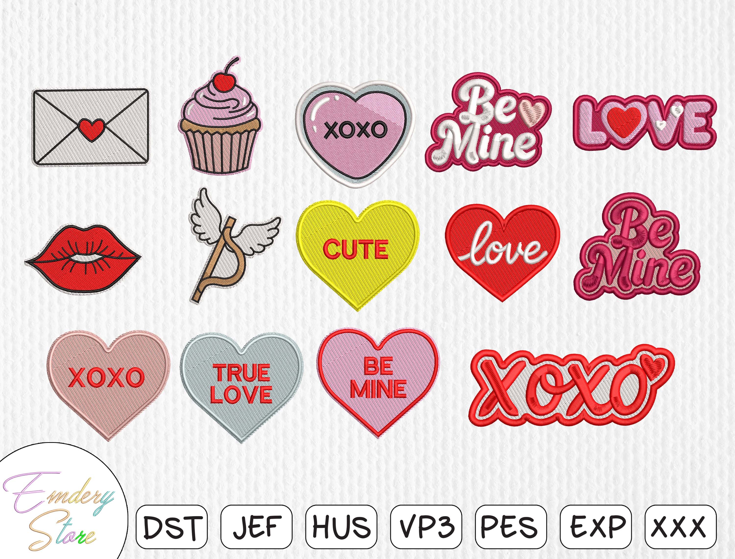 Valentine Embroidery Design Bundle