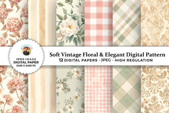 Vintage Floral & Elegant Digital Pattern Graphic by sagorarts ...