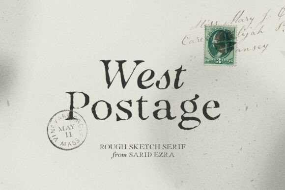 West Postage Serif Font By saridezra