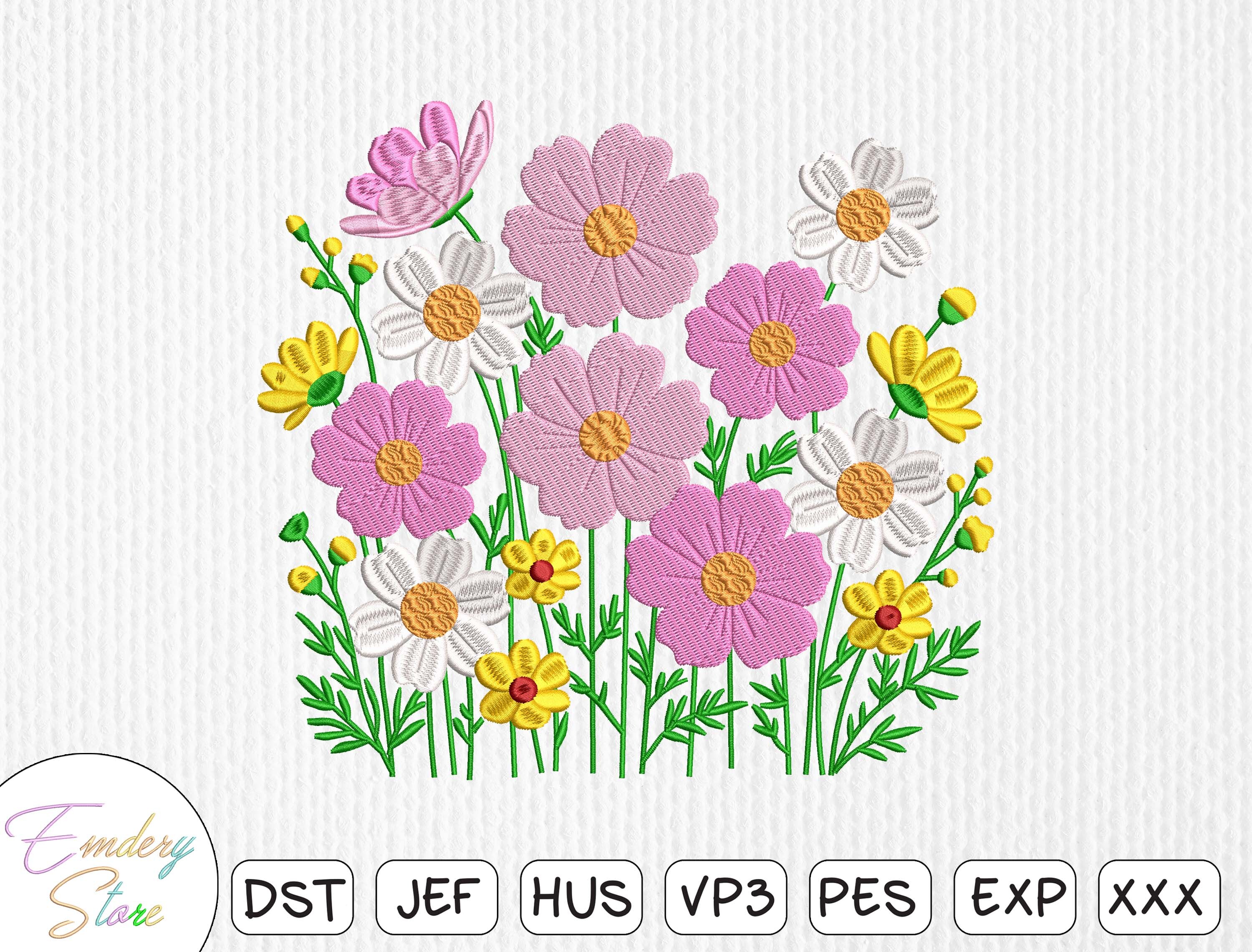 Wildflower Embroidery Design