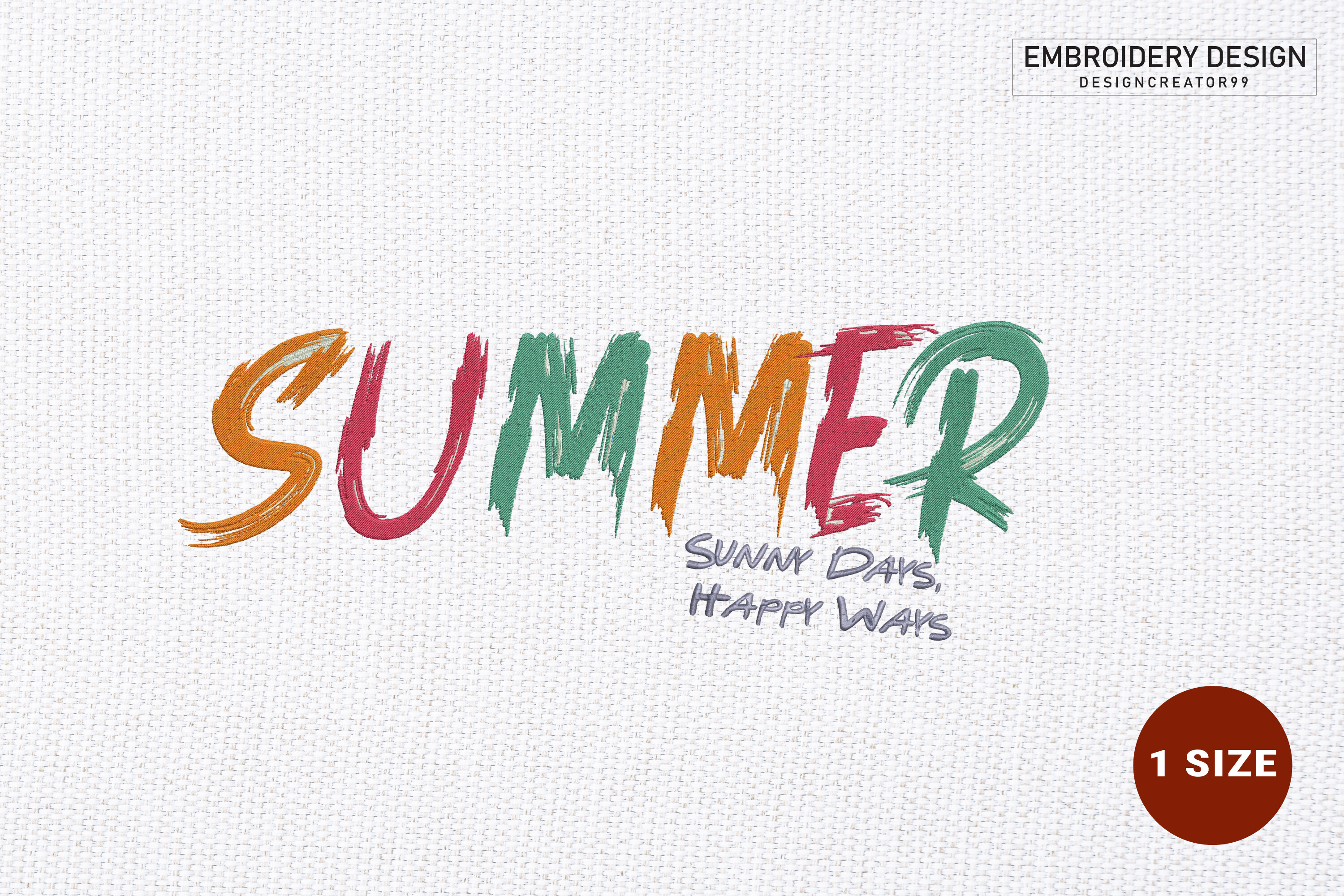 Summer Embroidery Design