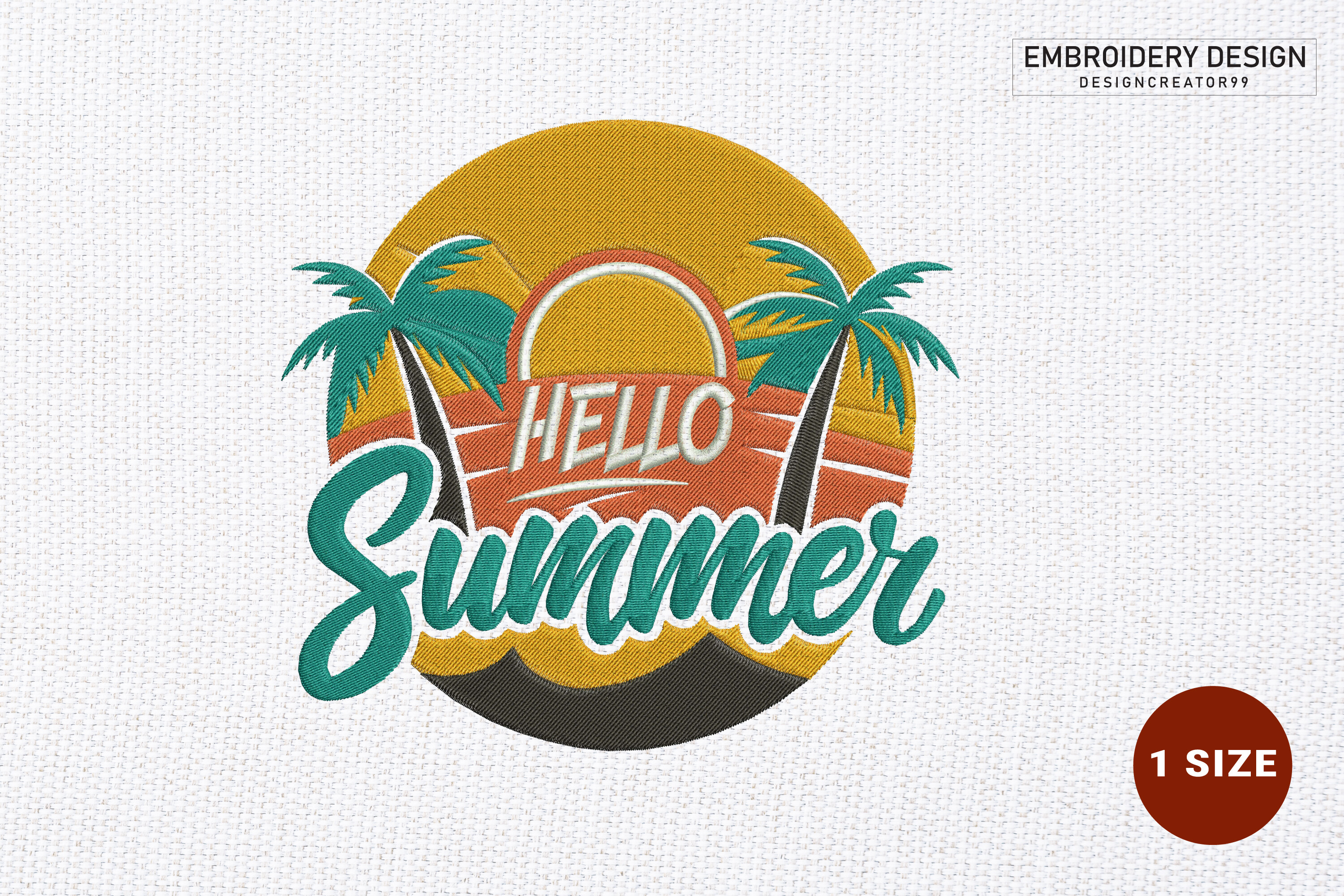 Summer Embroidery Design