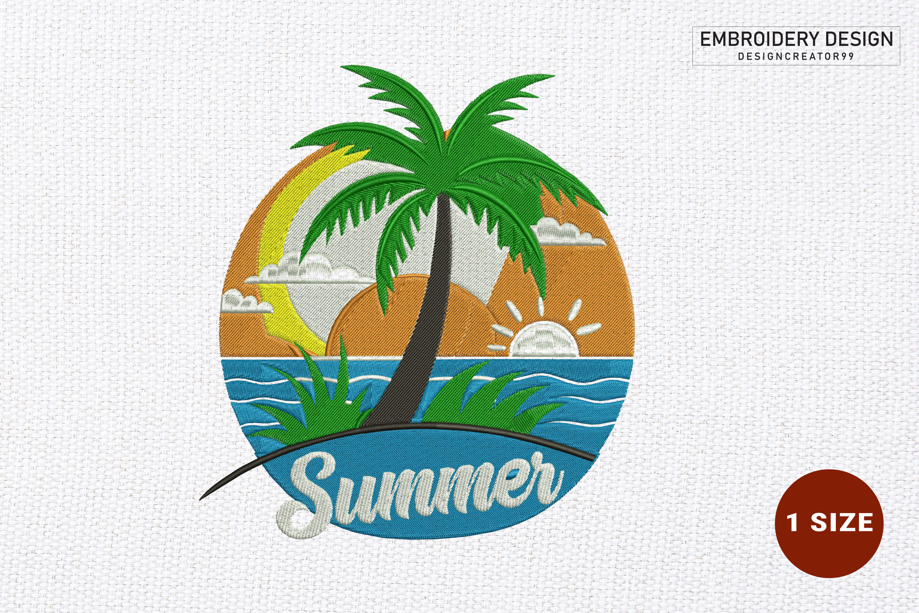 Summer Embroidery Design