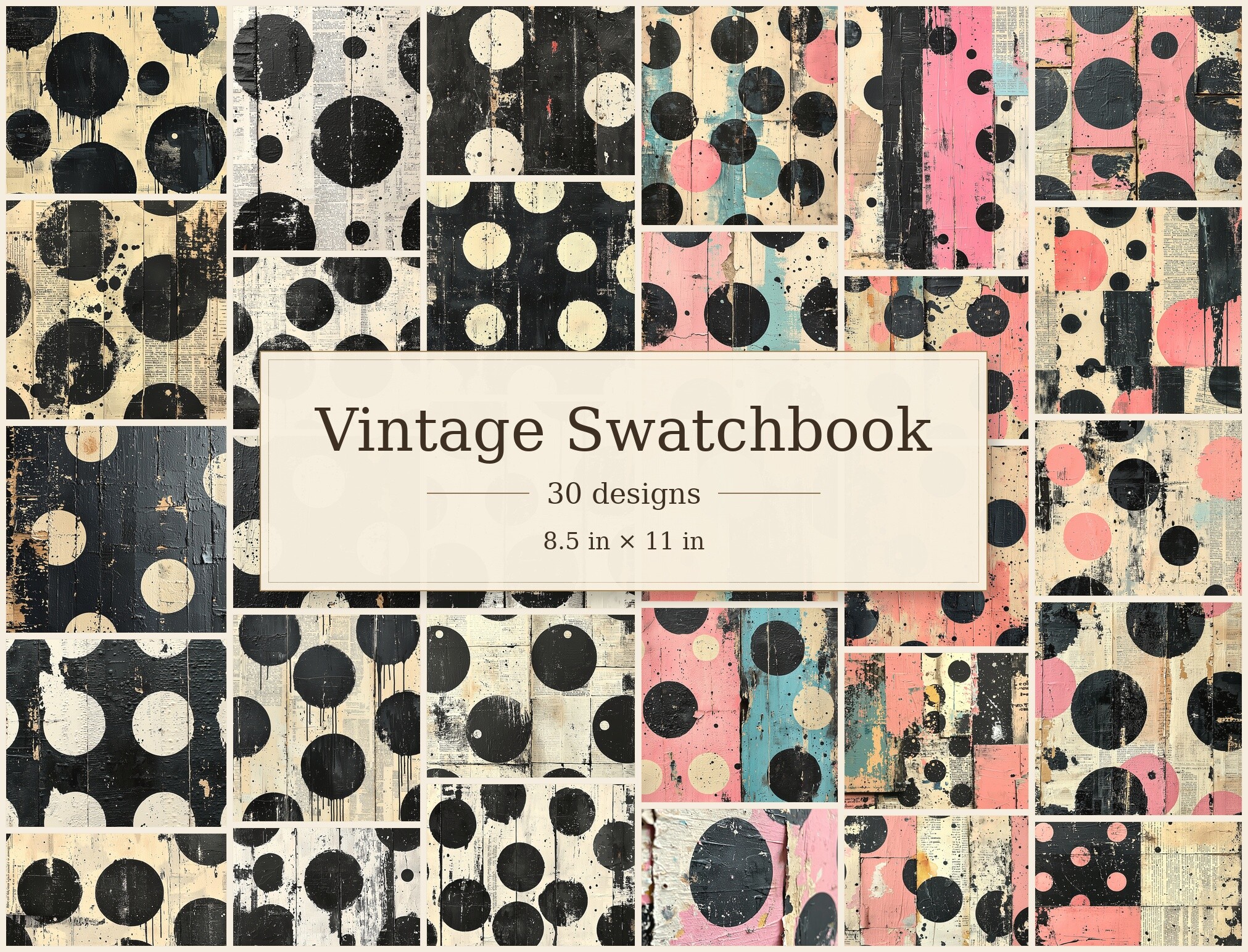Abstract Collage Texture Backgrounds