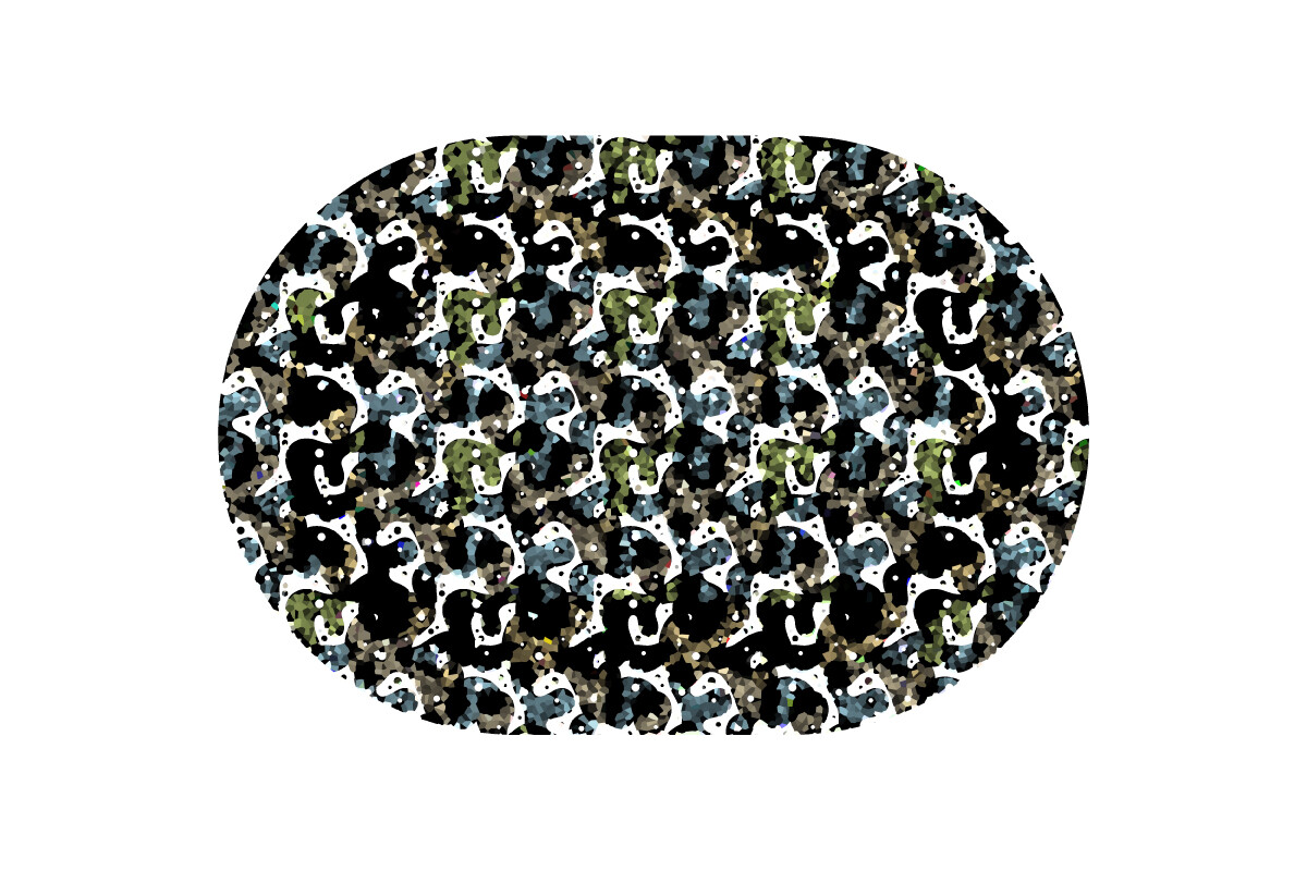 Abstract Camouflage Mosaic Pattern