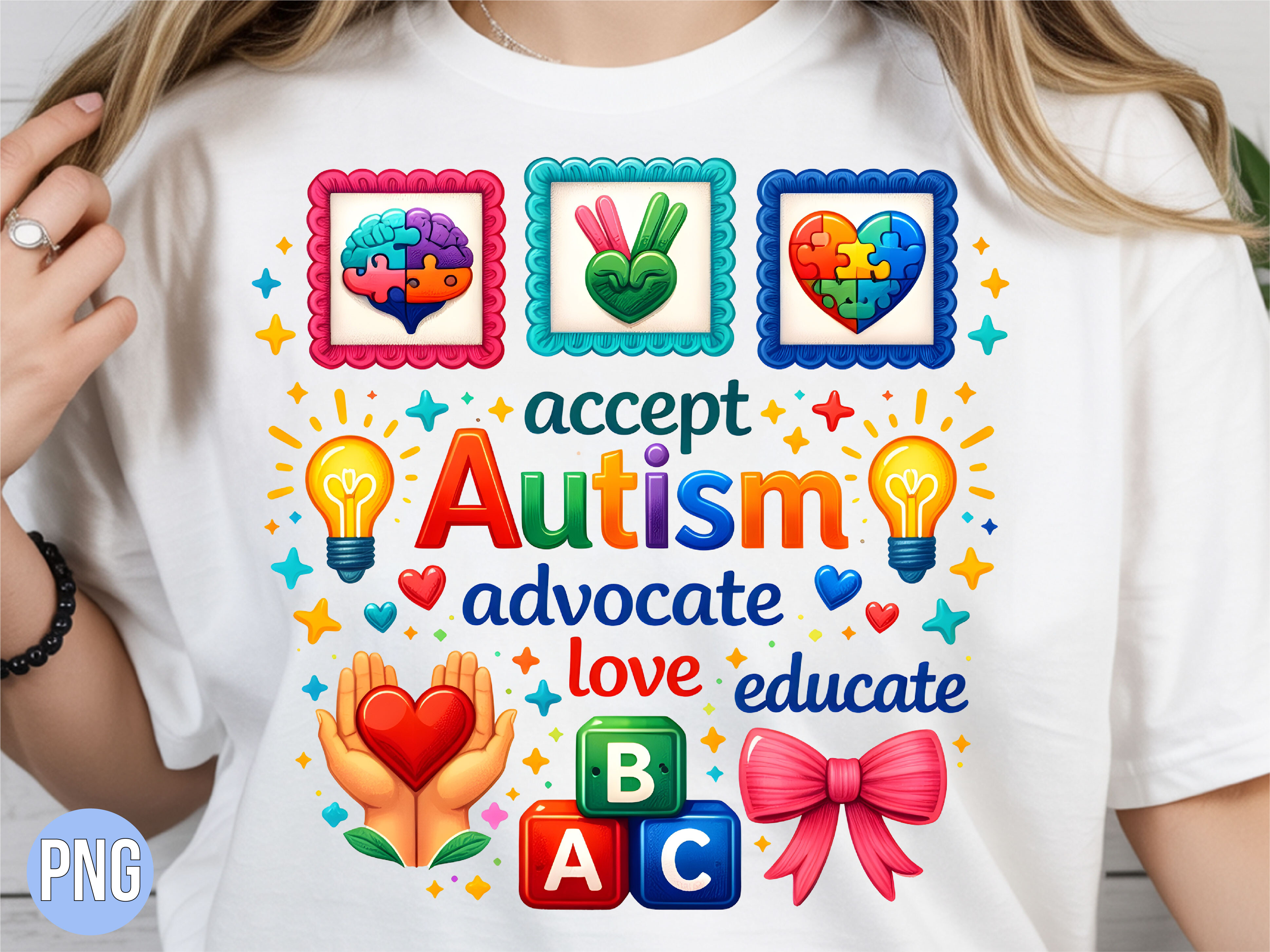 Autism Awareness Heart Puzzle Piece PNG Graphic by Moo Prints ...