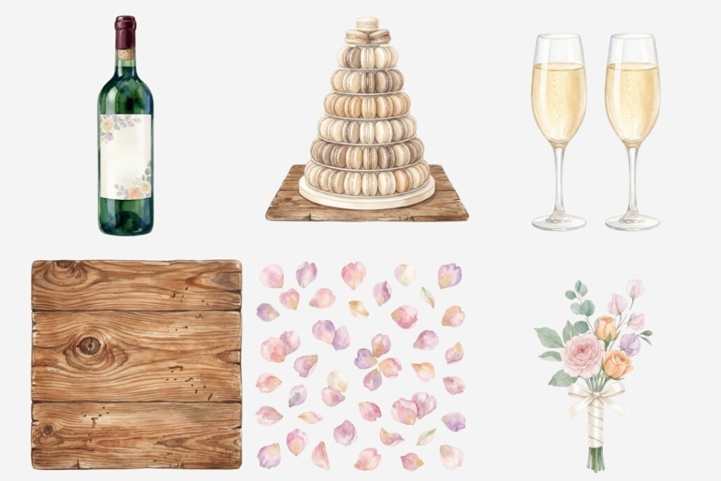 Autumn Wedding Clipart PNG Bundle - photo 8