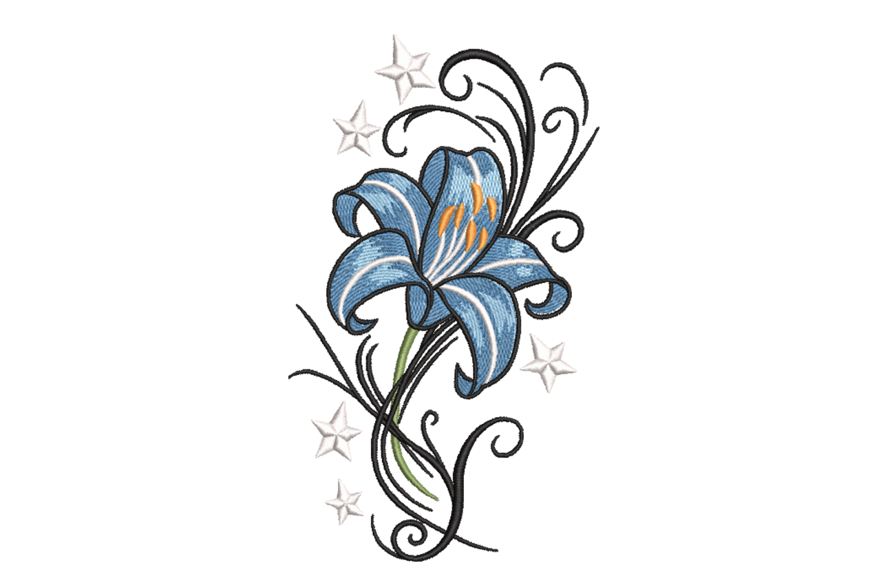 Blue Lily Swirl