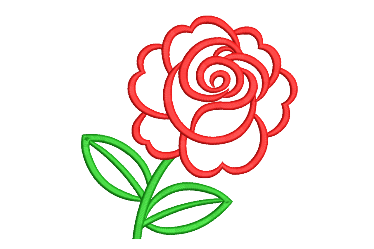 Bold Outline Rose