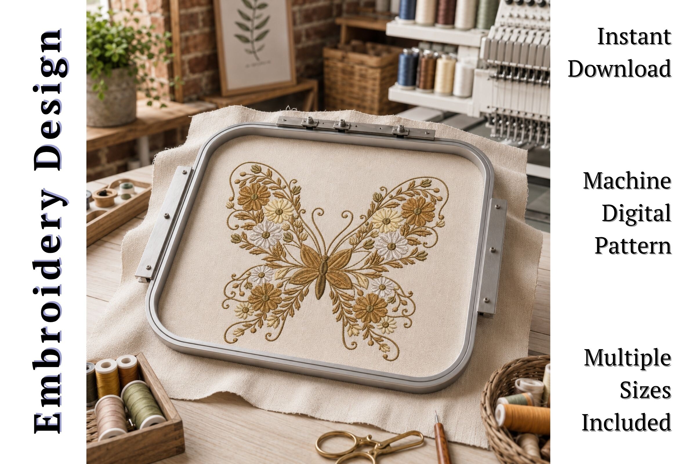 Butterfly Floral Ornament