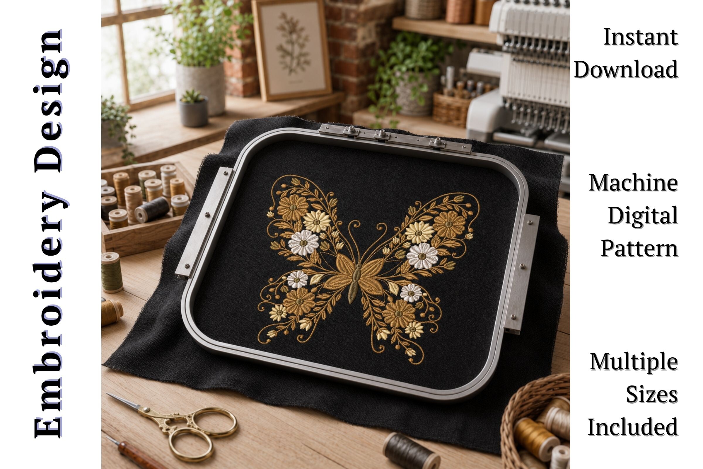 Butterfly Floral Ornament