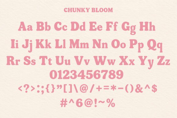 Chunky Bloom Font - Preview 2