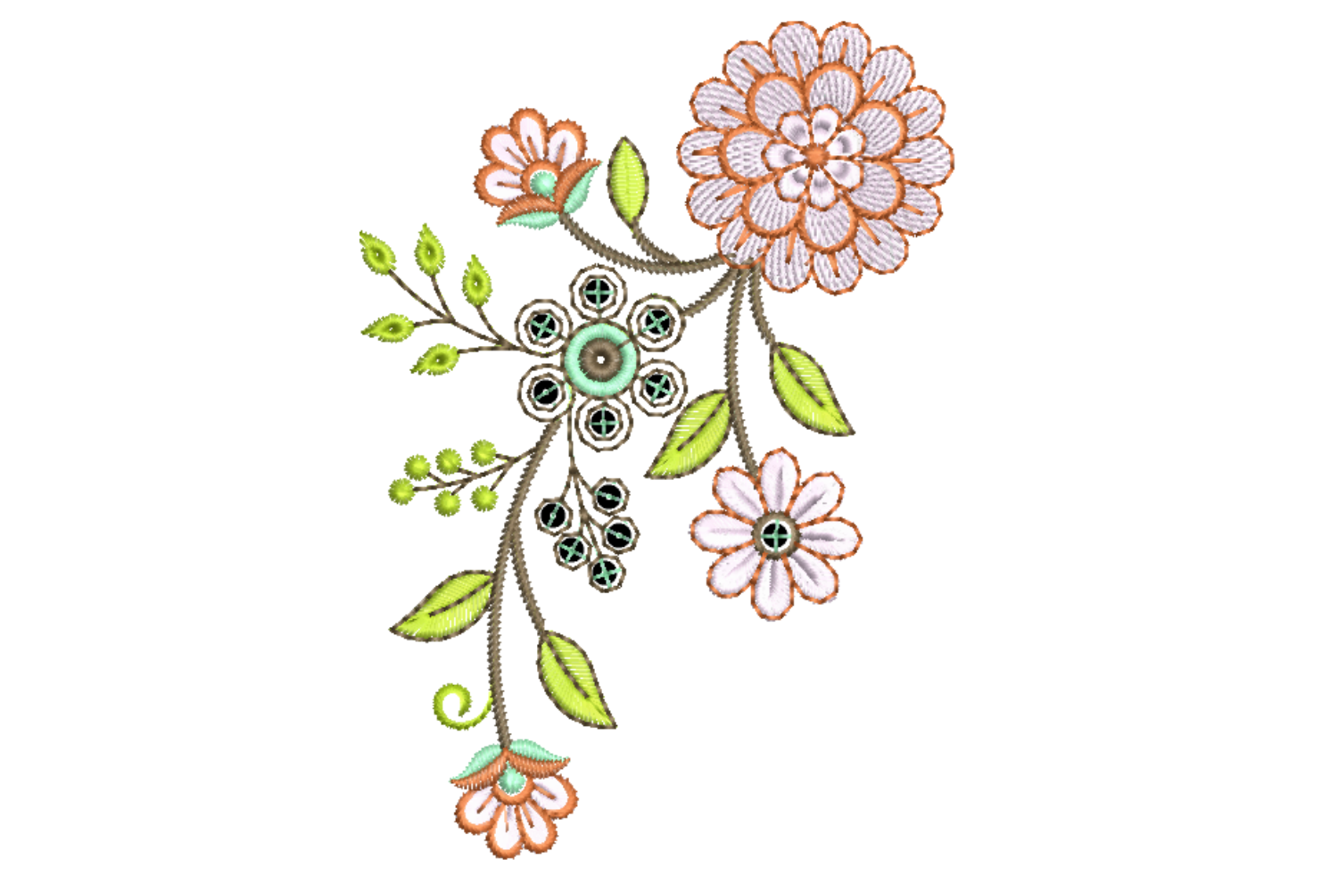 Creative Flower Embroidery Design