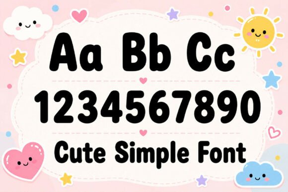 Cute Simple Font - Preview 2