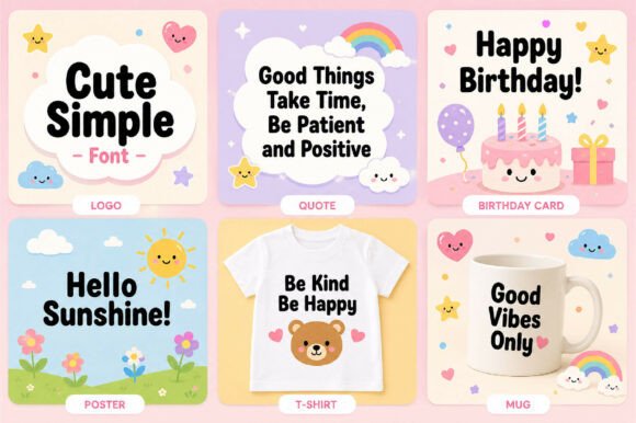 Cute Simple Font - Preview 4