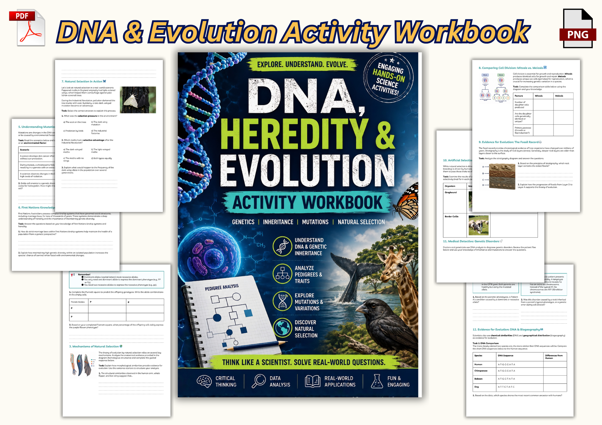 DNA, & Evolution Activity Workbook Graphic by Nora as · Creative Fabrica