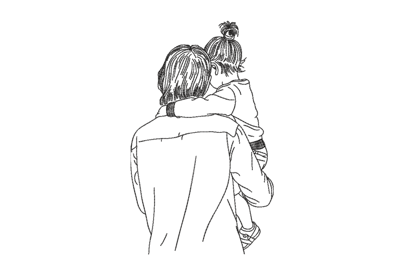 Dad Carrying Daughter