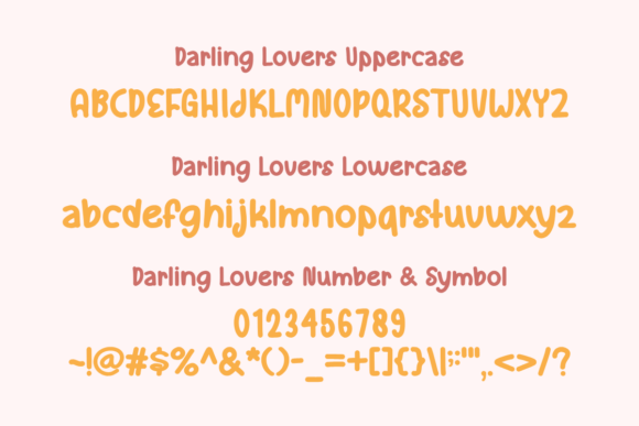 Darling Lovers Font PNG with transparent background - Preview 1