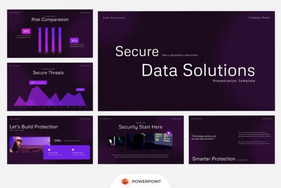 Preview of Data Protection PowerPoint technology presentation template