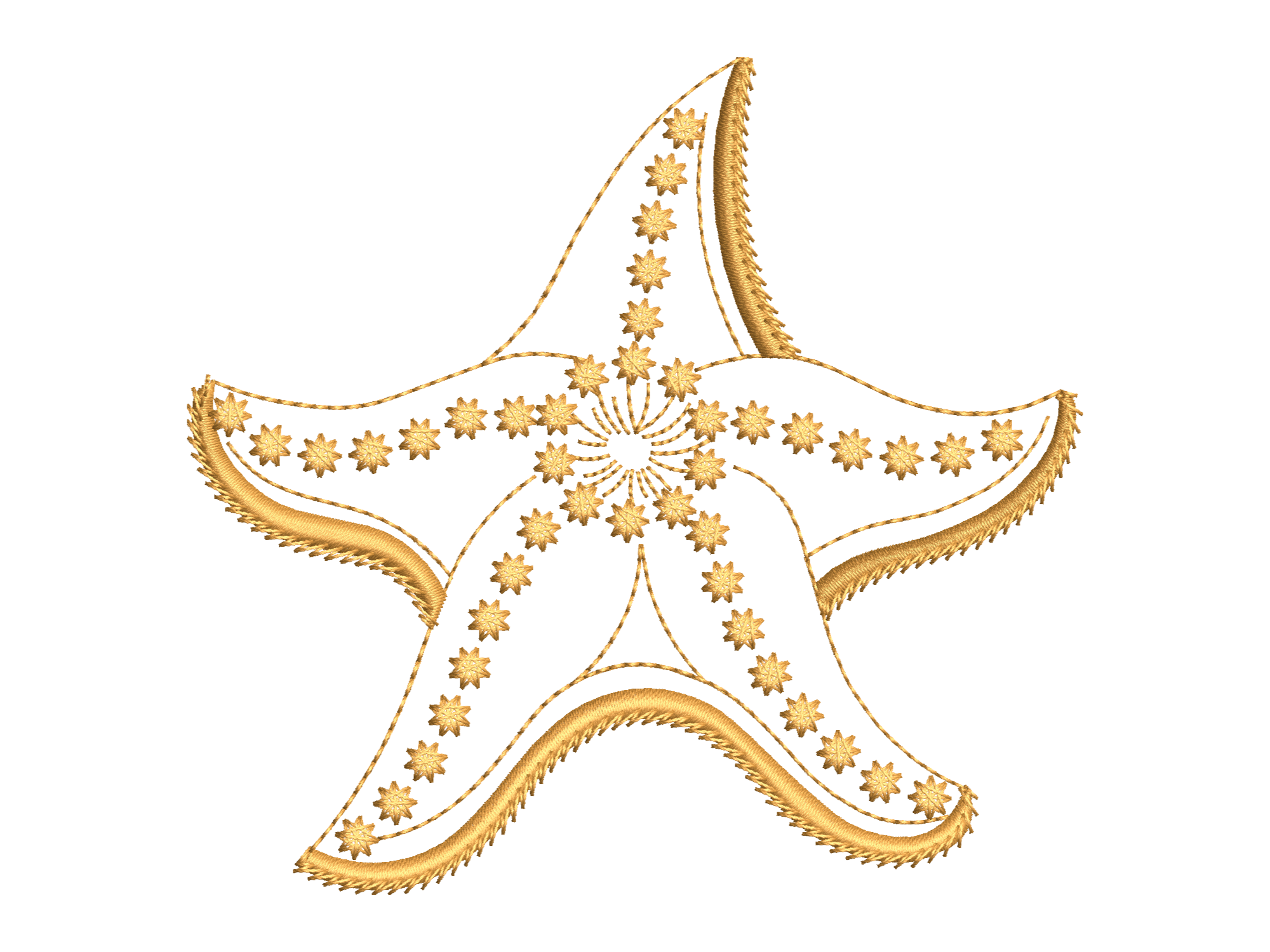 Decorative Starfish Embroidery