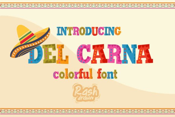 Del Carna Color Fonts Font By Rashdrawn