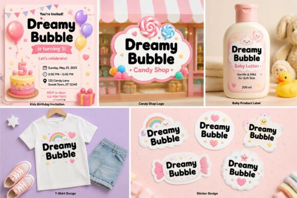 Dreamy Bubble Font - Preview 3