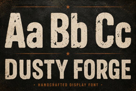 Dusty Forge Font PNG with transparent background - Preview 2