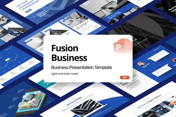 Preview of Fusion Business PowerPoint business report presentation template