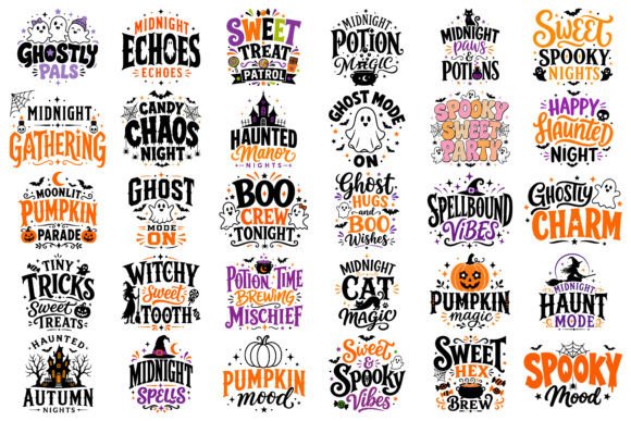 Ghost Pumpkin Witch Bundle Graphic Illustrations By dogstar4535