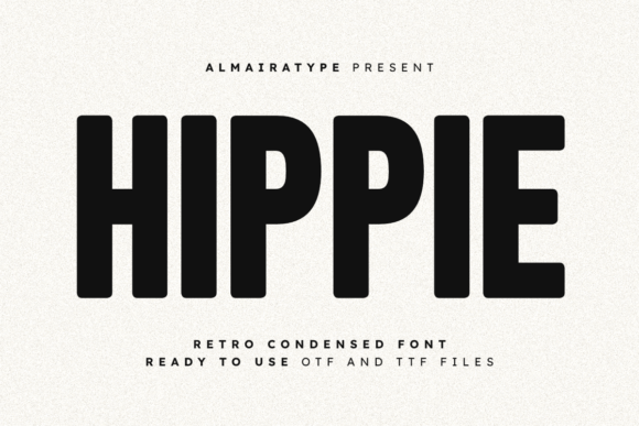 Hippie Font Sans Serif Font Di Almairatype Studio